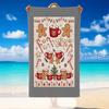 Christmas Printed Beach Towel Soft Quick Dry For Indoor Outdoor Home Use Holiday Gift