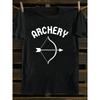 Men'S Archery Enthusiast Graphic T-Shirt - Crew Neck Tee with Print, Casual Summer for Outdoor Activities, Sporty Design, Comfortable Fit