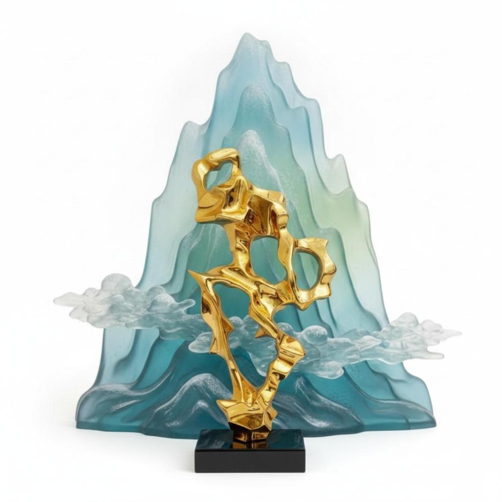 Abstract Resin Statue Decor Sculpture Artwork Luxury Decorative Figure for
