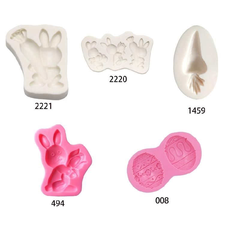Rabbit Silicone Bakeware Mold for Baking Easter Day Party Corrosion Resistance