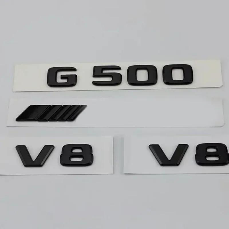 3D ABS Black Car Rear Trunk Badge Letters Logo G63 G65 G500 G550 V12 V8 BITURBO Emblem For Mercedes Benz W463 W464 Accessories