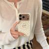 Magnetic Double Layer Beige Polka Dot Puppy Phone Case For iPhone 17 Pro 16 15 14 17 Pro Max Shockproof Cover Girl 17pro