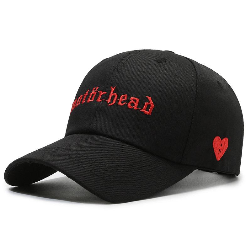 Women's Trendy Spring/Summer Korean Baseball Cap with Embroidered Heart Design and Sun Protection