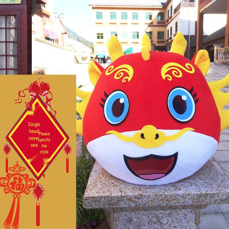 Dragon Zodiac Mascot Costume: New Year Cartoon Performance Outfit