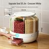 Rotatable Household Rice and Grain Storage Box: Insect & Moisture-Proof, Sealed, Compartmented Bucket