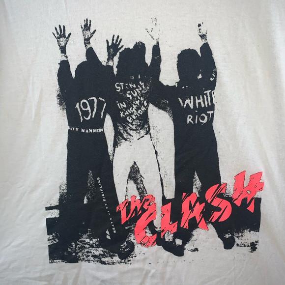 

Футболка The Clash White Riot Унисекс Футболка Для Мужчин Женщин Унисекс Футболка XL