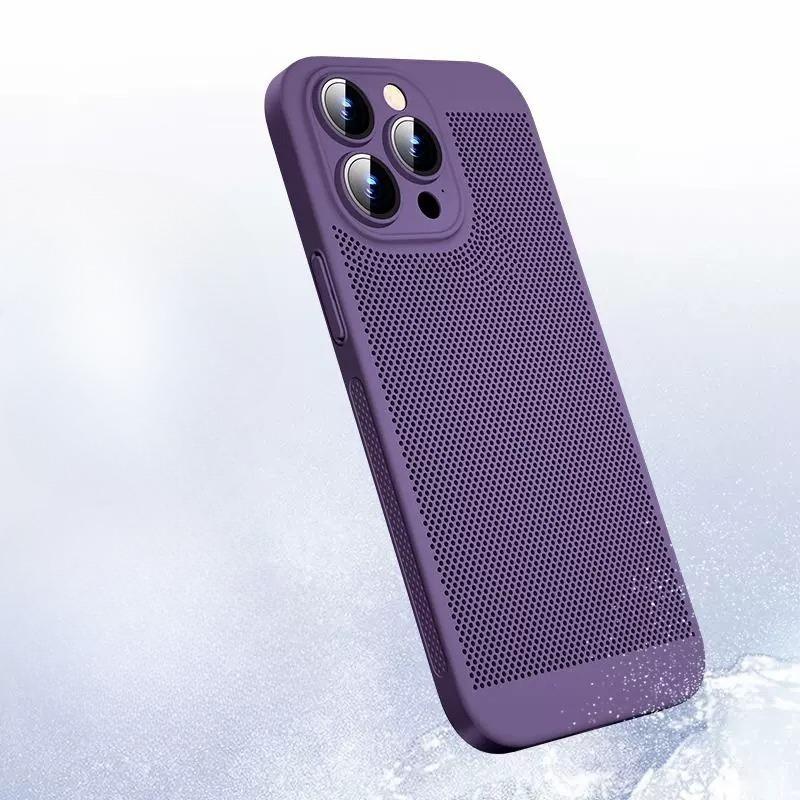 Applicable To IPhone 15 Mobile Phone Case Breathable Cooling Mesh Case Apple 14 All Inclusive 15promax Anti Fall Protection Case 13