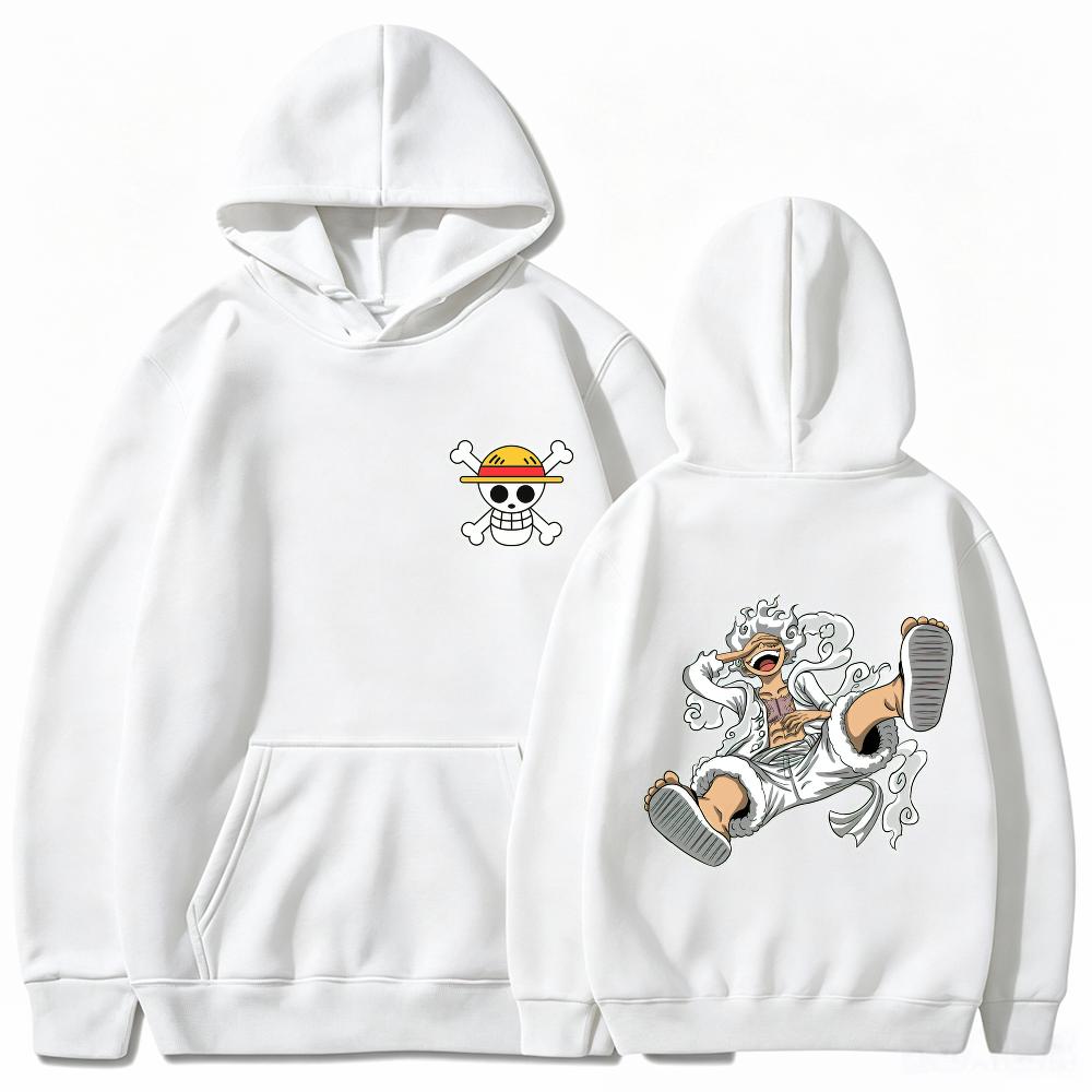 Худи с принтом аниме One Piece Луффи Гир 5 Ника, унисекс для детей, мальчиков и девочек, пуловер с капюшоном, свитшот, детская уличная одежда, топы