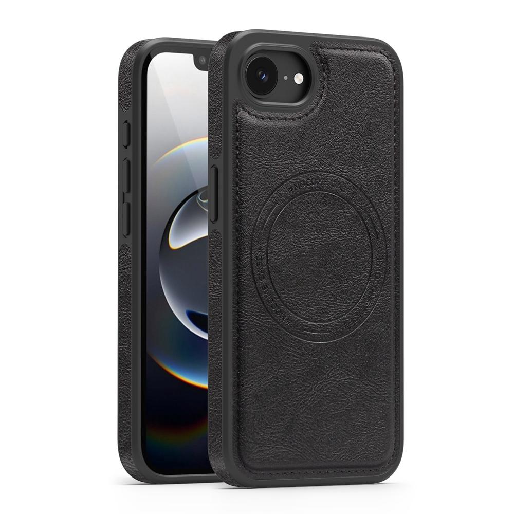 KEYSION Luxuriöse Retro PU-Lederhülle mit MagSafe für iPhone 17e 16e Magnetische stoßfeste Handy-Rückseite für iPhone 16e 17e 2026