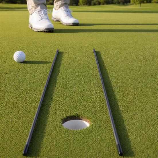 Składany kijek do wyrównywania w golfie, Teleskopowy wskaźnik kierunku swingu golfowego, Pomoc treningowa do praktyki golfa do celowania, Puttingu, Swingu
