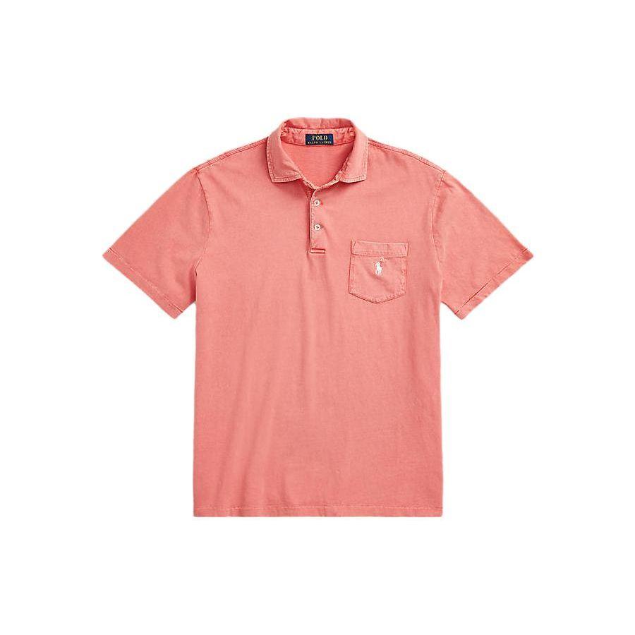 Polo Ralph Lauren SS23 Solid Slim Fit Small Pony Embroidered Short Sleeve Polo Shirt Men Tops Pink 710860390-003