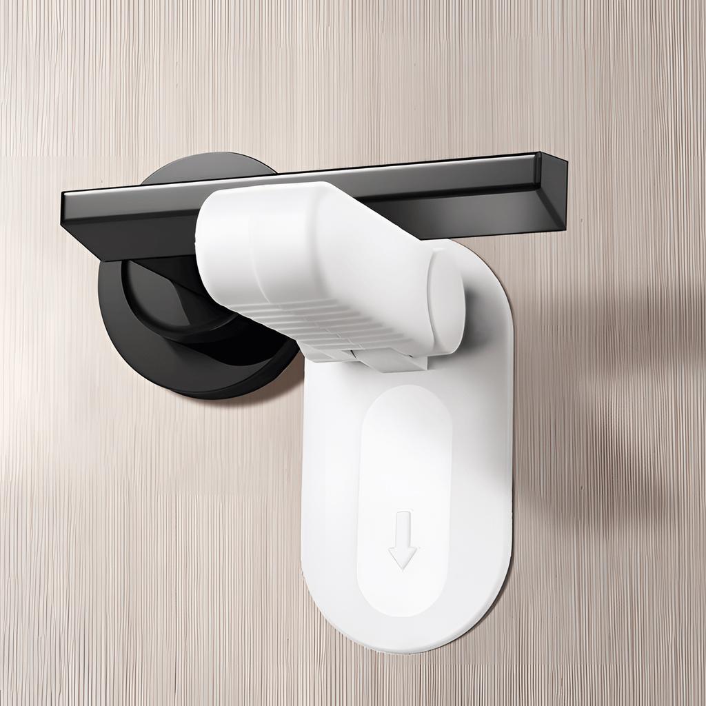 Fechadura de alavanca de porta universal anti-abertura maçaneta criança bebê segurança travas sem perfuração multifunções botão oculto fivela trava de segurança