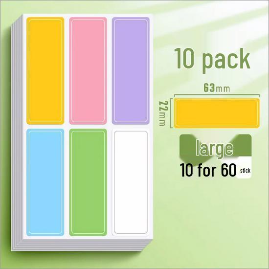Cute Waterproof Self-Adhesive Color Label Stickers - Writable for Office and Price Marking Tasks