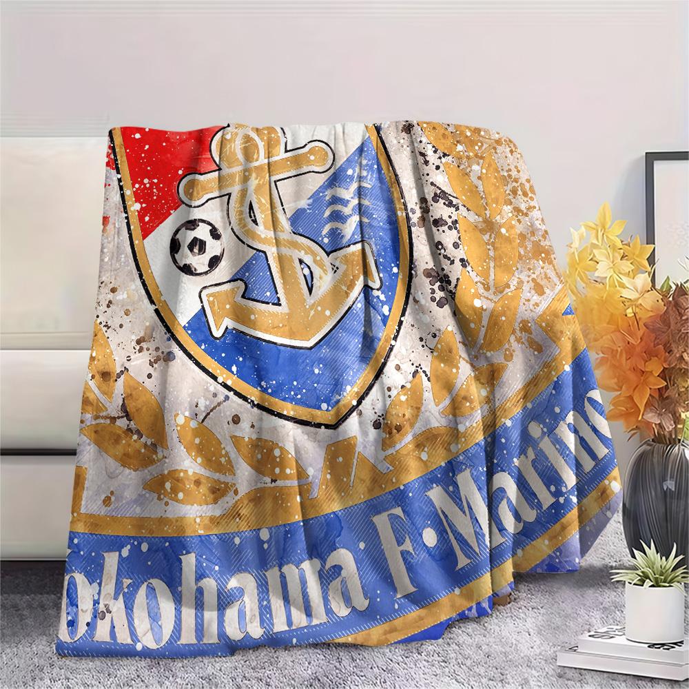 Yokohama F. Marinos Print Flannel Blanket, High quality Comfortable for All Seasons, Home Decor, Warmth and Comfort