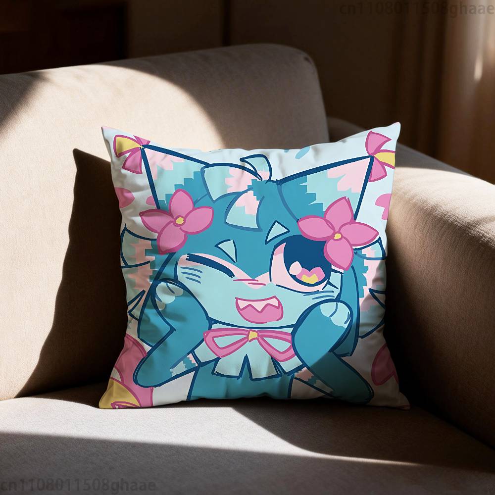 Y-Yatta Anime Kuddfodral Soffa Vardagsrum Sovrum Sänggavel Ryggstöd Kudde Fyrkantig Kudde Vilotid