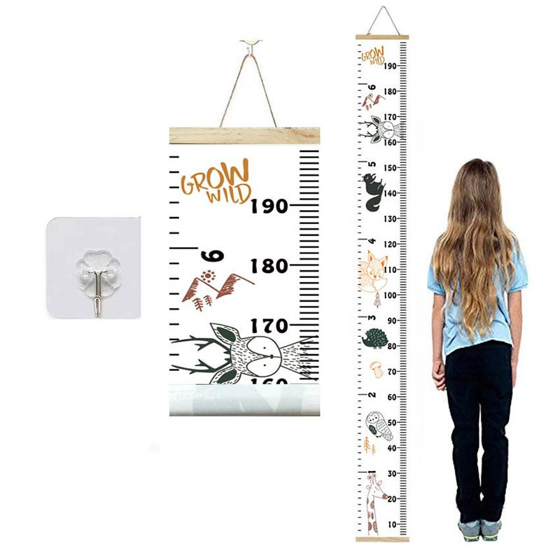 Wooden Wall Hanging Wall Sticker For Kids Room Decoration Height Measure Ruler Wallpaper Baby Growth Chart Decor On The Wall