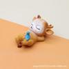 Cute And Leisurely Deer Micro-Landscape Decoration Resin Handicraft Office Desktop Car Sand Table Small Ornament Gift