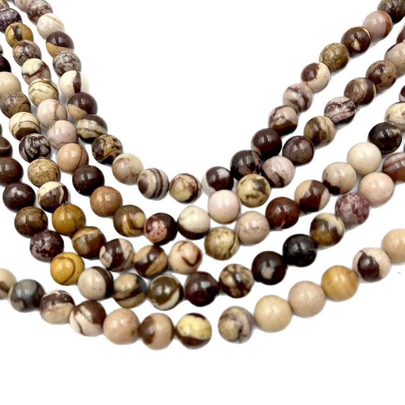 Natürliche australische Zebrastein Halskette Abstandshalter Perlen Anhänger DIY Schmuckzubehör