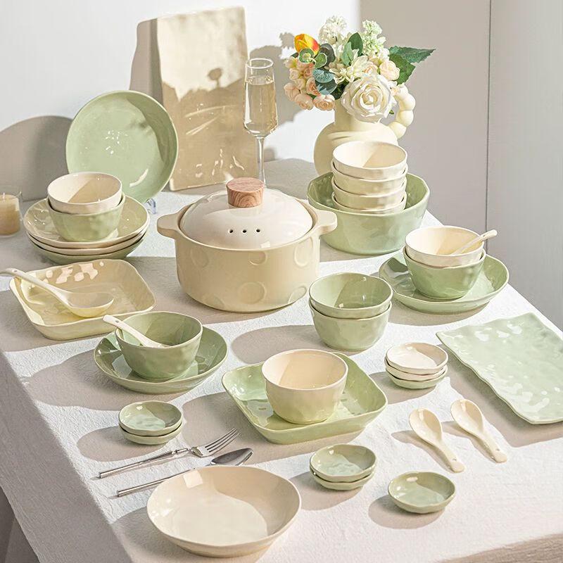 Nordic Cream Style Ceramic Dinnerware Set
