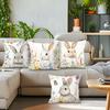 Rabbit Watercolor Pillowcase Bedroom Sofa Cushion Cover 100% Polyester Living Room Cushion Pillowcase Home Comfortable Decor