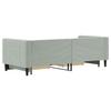 2 In 1 Pull Out Daybed with Drawers Light Grey 80x200 Cm Velvet