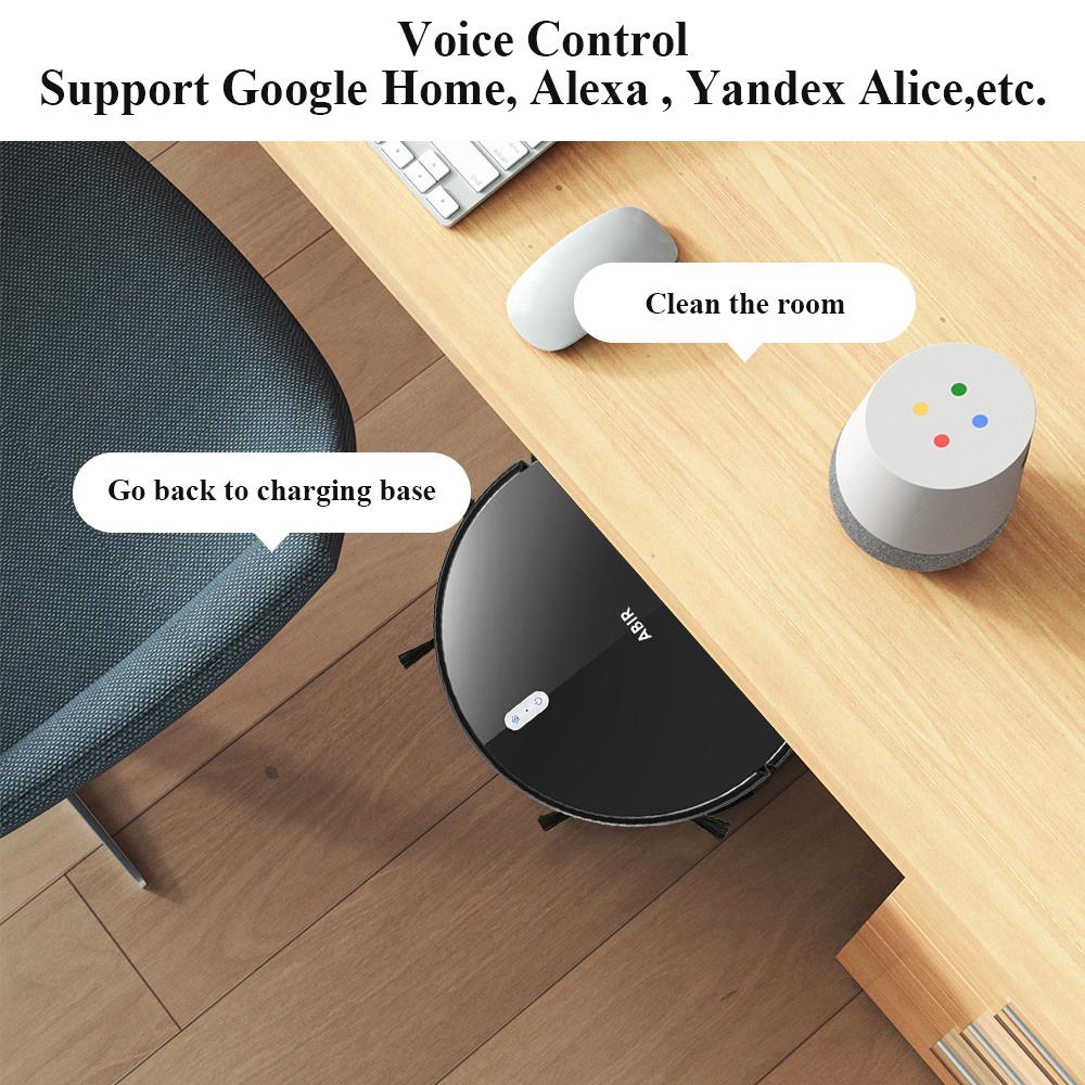 ABIR Aspirator robot G20S, memorie hartă, aspirație 6000 Pa, upgrade de la distanță, mop umed electric, aplicație WIFI Spălarea inteligentă a podelei pentru casă