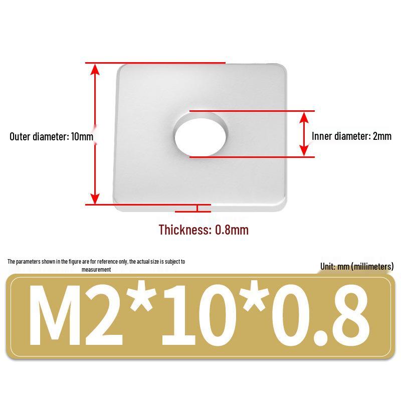 304 Stainless Steel Thickened Square Flat Washers M4-M24