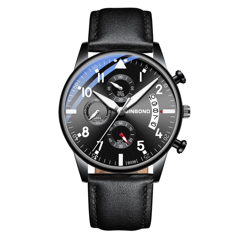 Binbang Men s 2019 Waterproof Automatic Mechanical Watch - Trendy, Simple Design for Students