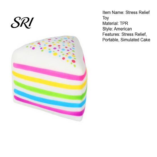 Simulated Cake Toy Squeeze Anxiety Relief Slow Rising Rainbow Stress Reducer Portable Fake Food Decompression Tools Fidget