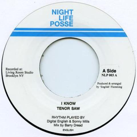 

7inch Record TENOR SAW DIGITAL ENGLISH ONNY M I Know Version NLP003 Night Life Poss 1986 UK Reggae Ska Dub Used