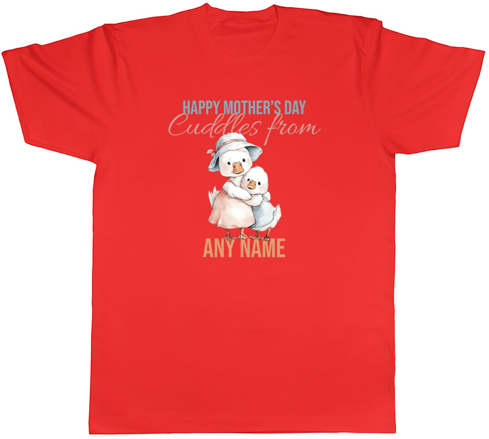 Personalised Happy Mothers Day Cuddles From Son Unisexs TShirt Tee Gift Top S