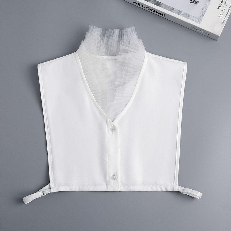 Camicia da donna con colletto finto mezza camicia da donna, colletto finto per donna, colletto staccabile in pizzo, cravatta con colletto finto