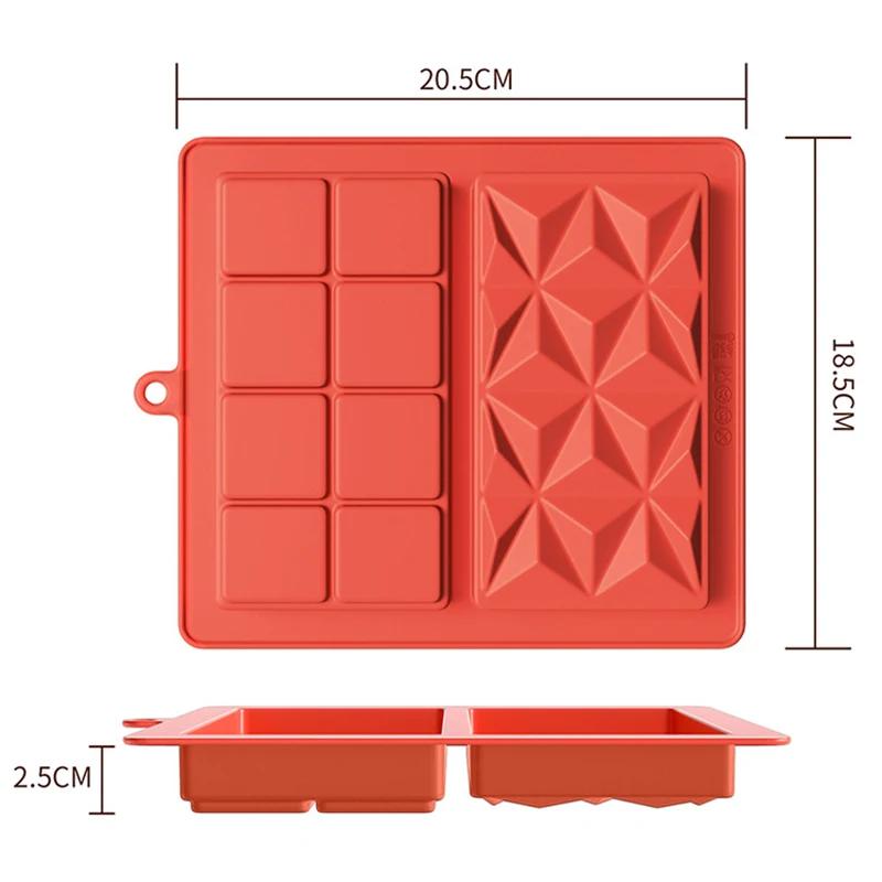 Chocolate Bar Mold Deep for Dubai Pistachio Chocolate Bar Thick Silicone Mold for Stuffed Large Candy