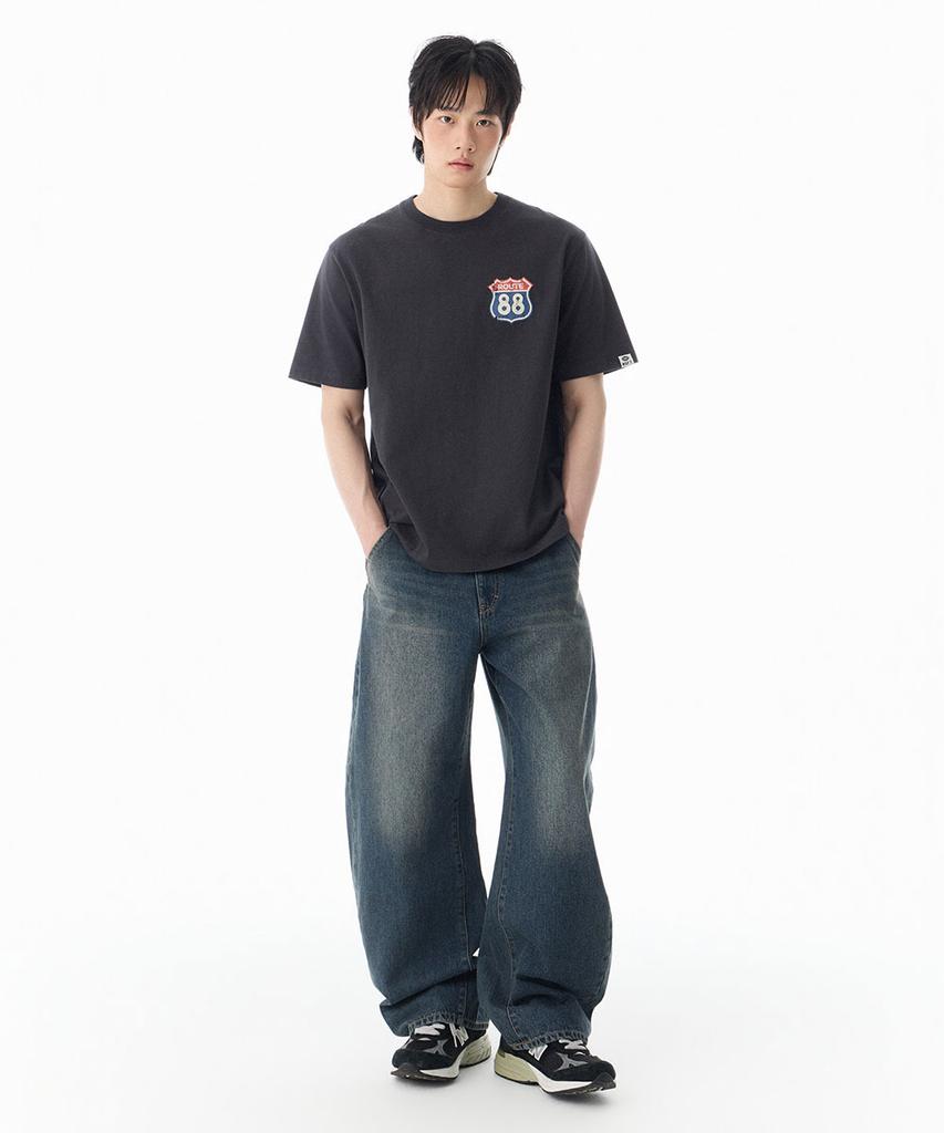 NOT ONLY FOR TODAY Route 88 Short Sleeve T-Shirt [Dark Gray]