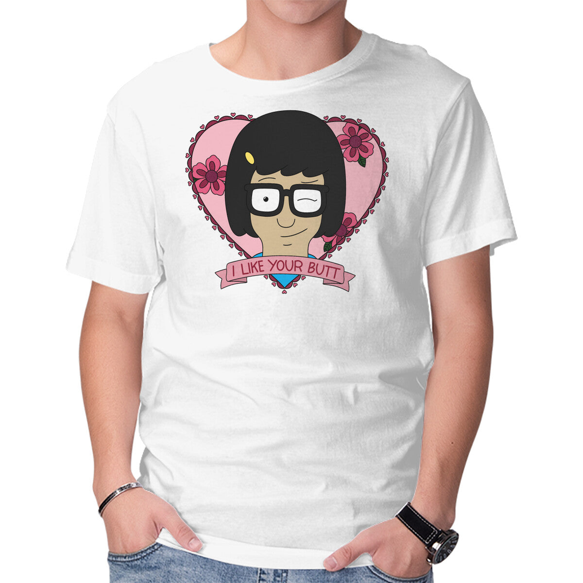 Unisex Crew Neck T-Shirt Tina’s Valentine Graphic Short Sleeve Casual Tee L