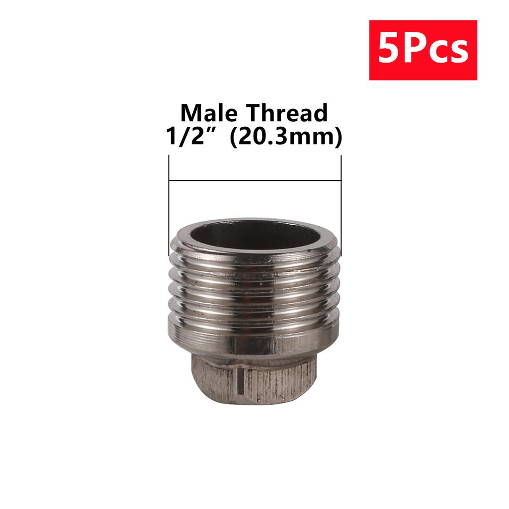 Garden Water Pipe End Connector Plastic and Stainless Steel 1/2'' 3/4'' 1'' Male/Female Thread End Cap PVC Tube Sealing Fittings