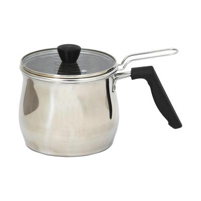 Pearl Metal One Hand Pot Cook Pot Multi Pot 17cm IH Compatible with Strainer Glass Lid Stainless Steel Naric 2.6L 18-8 HC-147