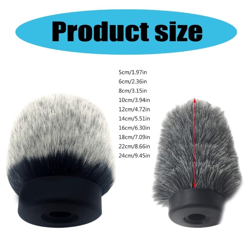 Microphone Windshield Sleeve, Synthetic Hair Material for Enhanced Sound Recording All Size Compatible