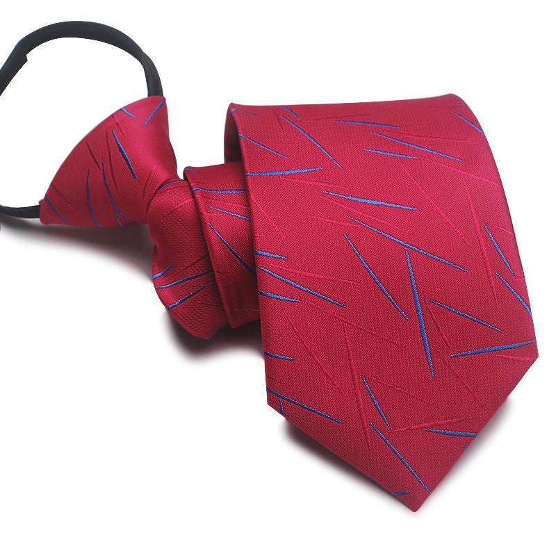 Mens Business Polyester Tie With Arrow Design And Zipper Closure For Office