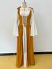 Damen Mittelalter Renaissance Kleid Schulterfrei Glockenärmel Schnürkorsett Vintage Halloween Cosplay Langes Maxikleid