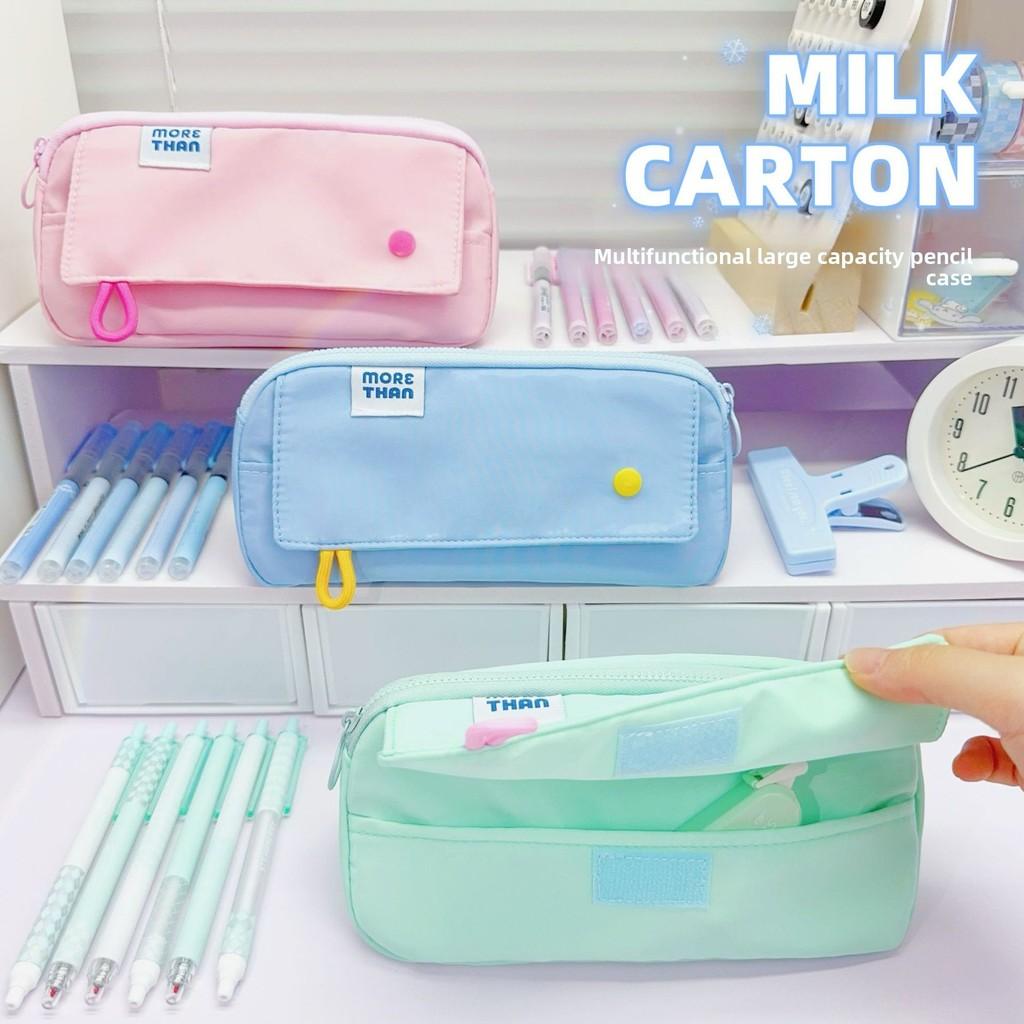 Style Pencil Case With Memory Fabric Large Capacity For Girls And Students