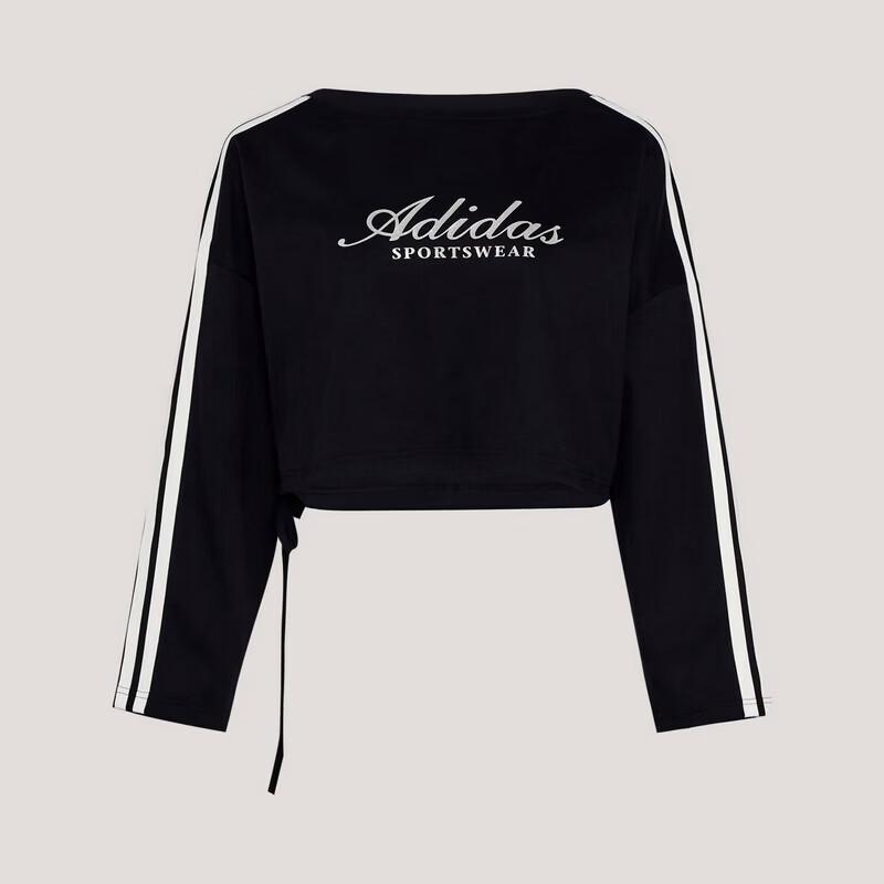 

Adidas Women s Striped Drawstring Long Sleeve Top L