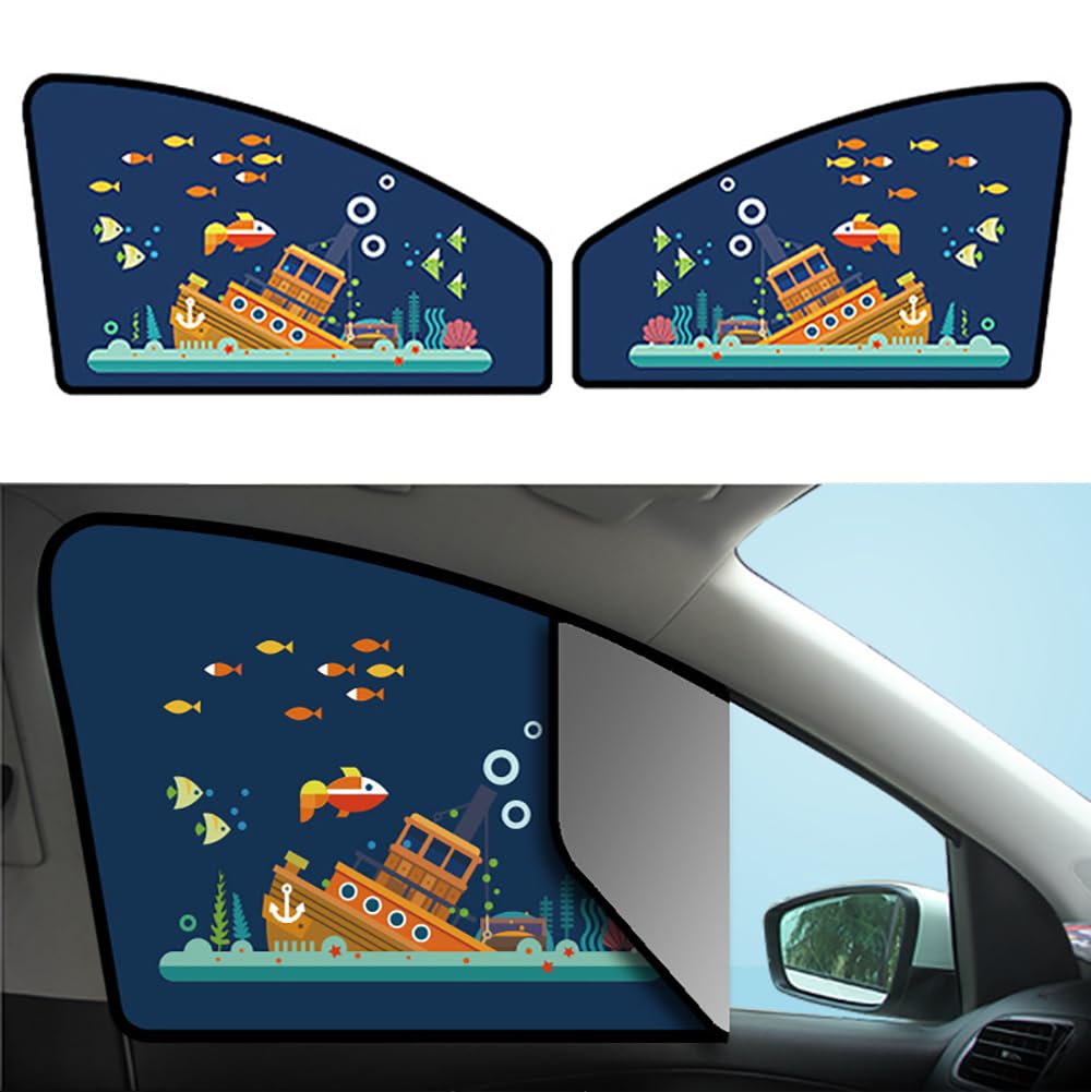 

Car Shade, Car Window Sunshade, Front Side Wind, UV Protection, Sun Protection, Light Blocking, Front-facing windows x 2