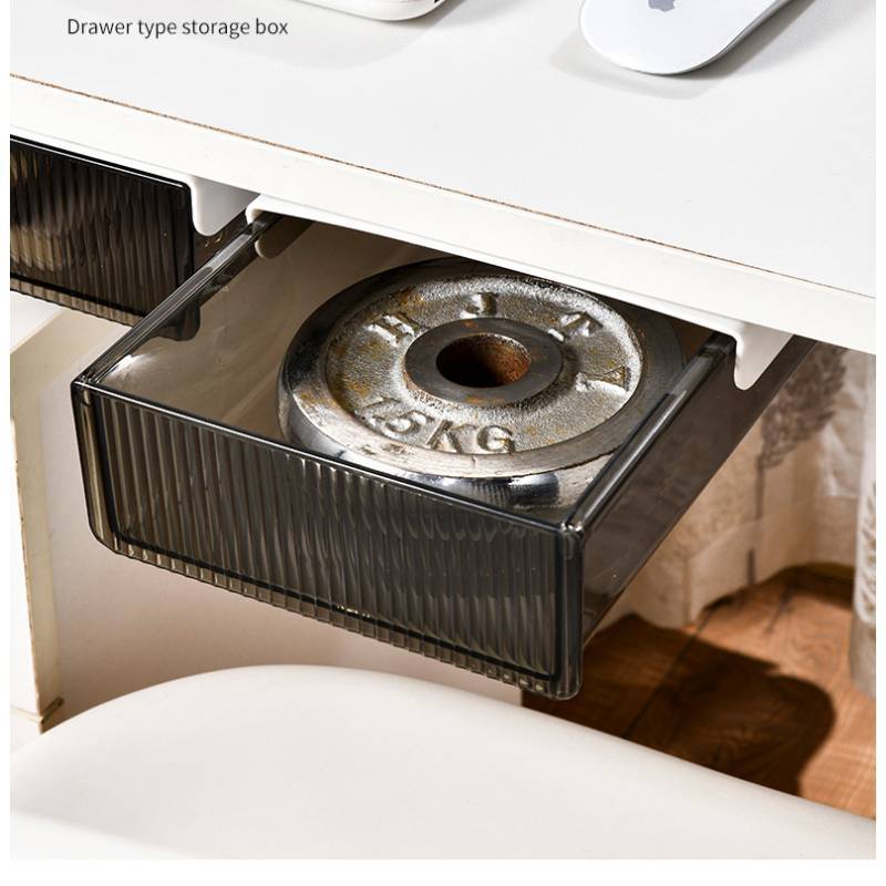 Abs Plastic Drawer Style Desk Organizer With Hidden Pen Holder For Students And Office Use