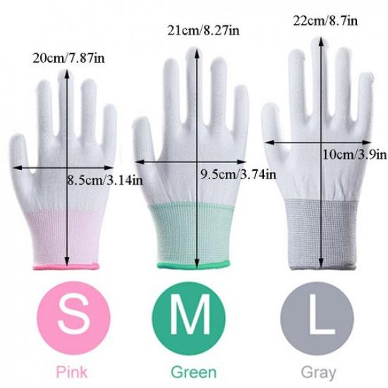 1 Pair Clean Gloves PU Coated Finger Gloves Antiskid Glove Anti Static Mitte ca