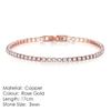 Women's Gold-Plated Zircon Tennis Bracelet - Full Diamond Design, Model S5650