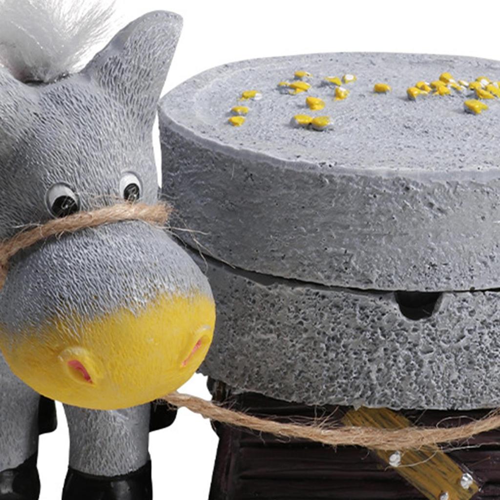Donkey Figurine Ashtray Ash Tray Desktop Ornament for Fireplace Desk Cabinet