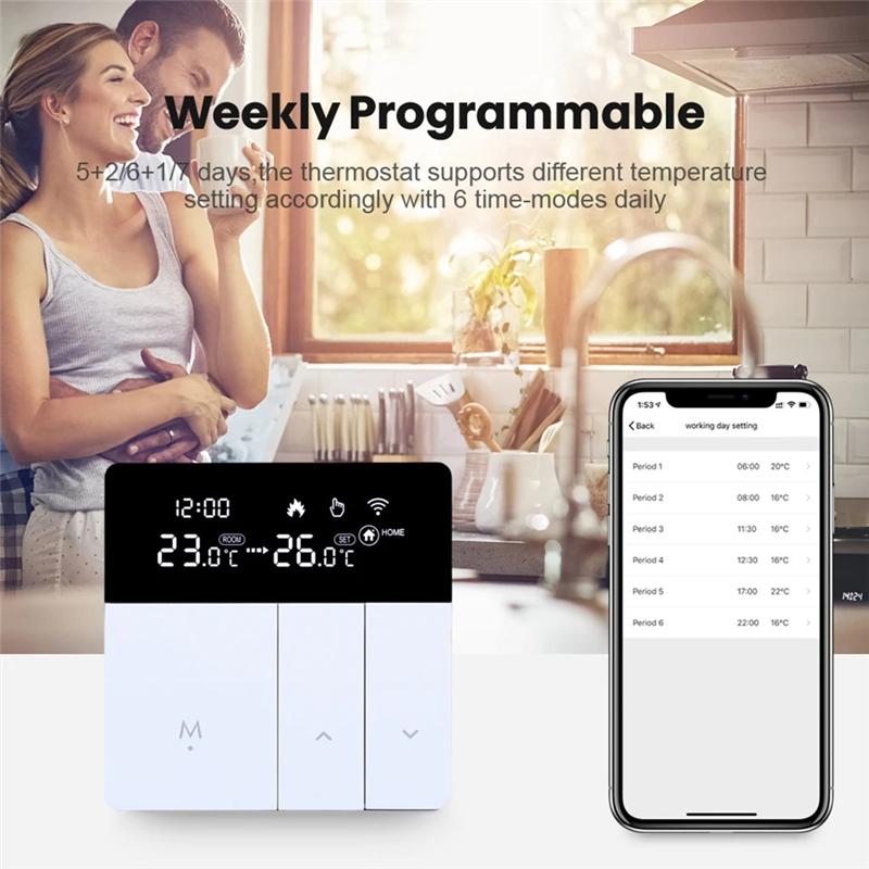 

ABNR Tuya Wifi Smart Thermostat Temperature Water Electric Floor Heating Gas Boiler Controller For Yandex Alice Alexa (A) Durabl