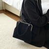 Kožená crossbody taška s polibkovým uzávěrem PU Clutch Taška přes rameno Vintage Retro Matná Kabelka Neformální