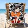 1pc Haikyuu4 Beach Towel with Custom Name, Beach/Swimming/Bath/Picnic/Camping Towel, Suitable for Seaside Beaches